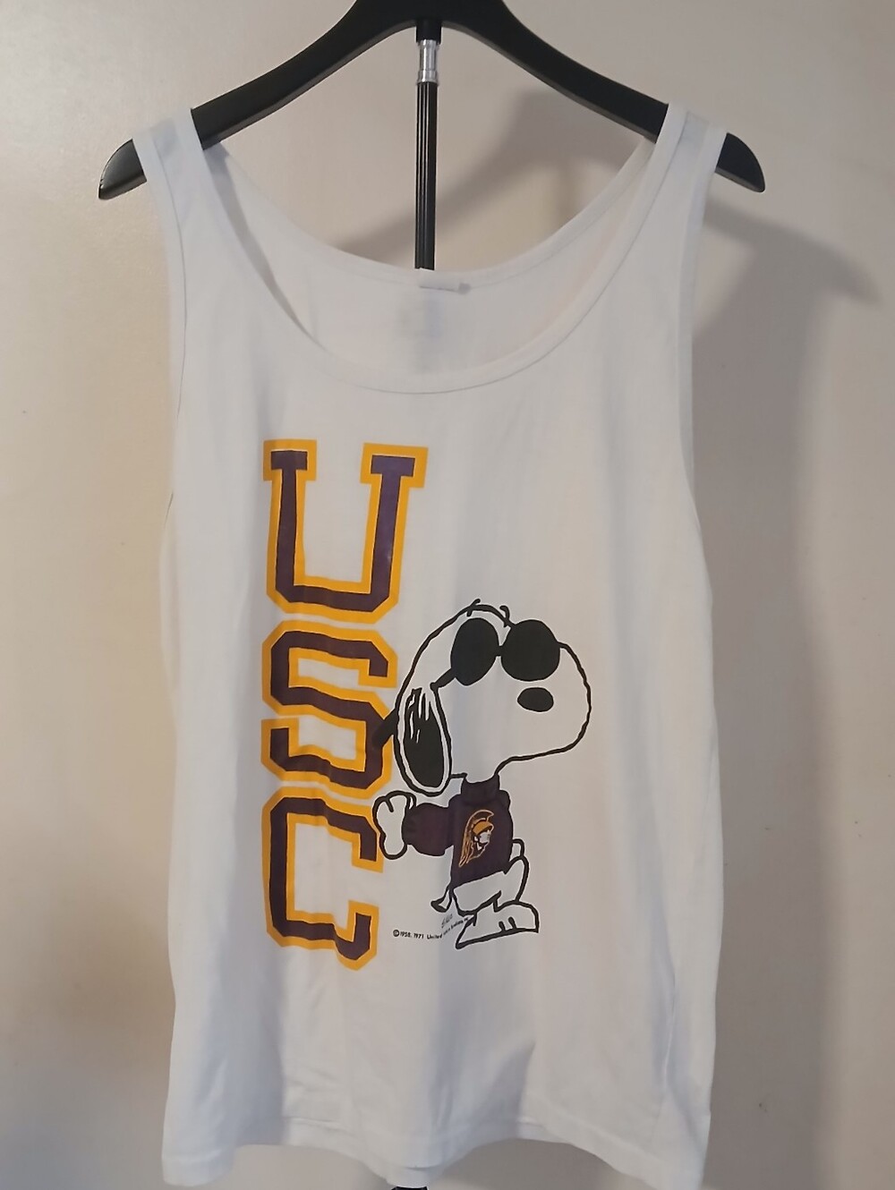 USC Snoopy Graphic Tank Top - White